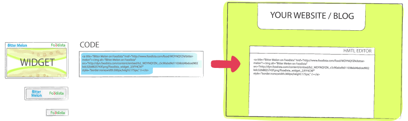Using The Foodista Widget - Step 1